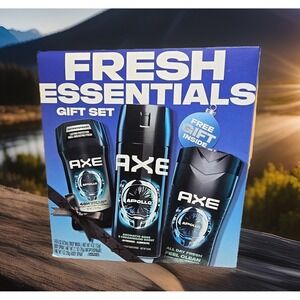 AXE Apollo Gift Set for Men, Body Wash, Deodorant Spray & Antiperspirant